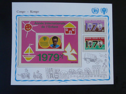 Feuillet Bloc Année Internationale De L'enfant Year Of Child Timbres Neufs MNH Stamps Congo 1979 - FDC