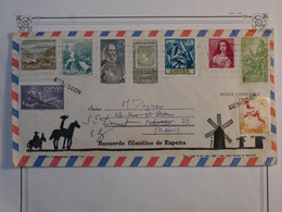 BN11 ESPANA  BELLE LETTRE SPECTACULAIRE   1970  A AUBUSSON  + +  AFFRANC. FOISONANT+++ - Lettres & Documents