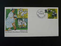 Entier Postal Stationery Women's Bowls Championship Australie 1985 (oblit) - Petanca