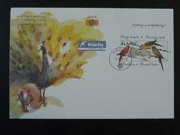 Entier Postal Stationery Paon Perroquet Peacock Parrot Aland 1988 (oblit) - Peacocks