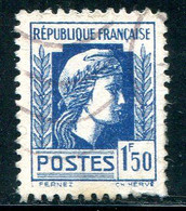 FRANCE- Y&T N°639- Oblitéré - 1944 Coq Et Marianne D'Alger