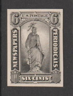 U.S.A.:  1875/85  NEWSPAPER  -  6 C. UNUSED  -  PRINTED ON CARDBOARD  -  YV/TELL. (9) - Journaux & Périodiques