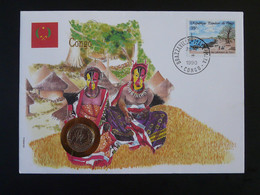 FDC Avec Pièce 5F Cover With Coin Numisbrief Congo 1990 (ex 1) - FDC