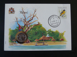 FDC Avec Pièce 10T Cover With Coin Numisbrief Malawi 1991 (ex 1) - Malawi (1964-...)