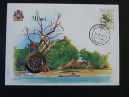 FDC Avec Pièce 10T Cover With Coin Numisbrief Malawi 1991 (ex 2) - Malawi (1964-...)