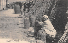 Maroc - MEKNES - Un Vannier - Carte Voyagé 1913 (voir Les 2 Scans) - Meknès