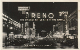 Reno, Nevada  The Biggest Little City In The World Real Photo Post Card - Reno