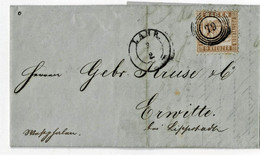 1866, 9 Kr. Brief , Nr. 20 Ba, Mi. 150.- Sehr Klar Gest. "79 "  LAHR ,# A 7062 - Briefe U. Dokumente