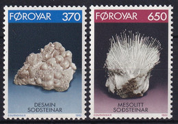 MiNr. 237 - 238 Dänemark Färöer 1992, 9. Juni. Mineralien Postfrisch/**/MNH - Färöer Inseln