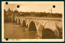 G081 - ROMA PONTE MILVIO 1920 CIRCA - NB FORI SULLA CARTOLINA - Pontes