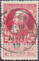 N°74 - 10 Centimes Rouge Obl. Sc SCHOOTENHOF 17 Août 1911.  COBA 50 - RARE. Bureau Temporaire De Villégiature - 20711 - 1905 Barba Grossa