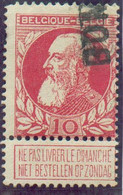 N°74 - 10 Centimes Rouge Annulé Par La Griffe De BOMAL - 20714 - 1905 Breiter Bart