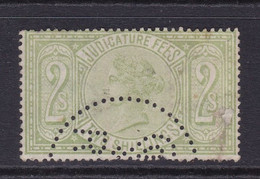 GB Fiscal/ Revenue Stamp.  Judicature Fees 2/- Green Fine Used. Barefoot 35 - Fiscales