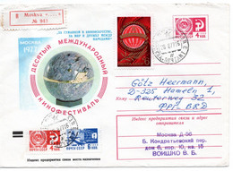 63822 - Russland / UdSSR - 1977 - R-4K GAUmschlag "10.Filmfestival Moskau" M ZusFrankatur MOSKVA -> Westdeutschland - Film