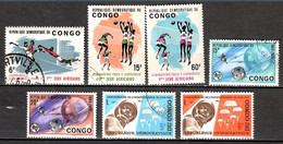 Rép INDEPENDANTE Du CONGO --- N°581/582/585/589/591/594/596/ ---OBL  VOIR  SCAN - Oblitérés