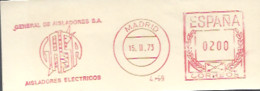 FRANQUEO MECANICO MADRID 1973  6X15 - Frankeermachines (EMA)
