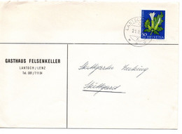 63836 - Schweiz - 1960 - 50Rp Pro Juventute EF A Bf LANTSCH -> Westdeutschland - Covers & Documents