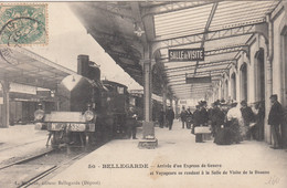 France, Bellegarde . 1907  Garee Train Locomotive Express De Geneve Douane TB - Bellegarde