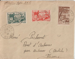 MAROC - 1946 - ENVELOPPE De BOUFEKRANE (BUREAU RARE) => PONT D'AUBENAS (ARDECHE) - Storia Postale