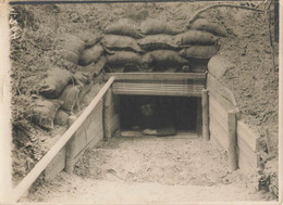 WW1 Guerre 14/18 War * Le Générale DUPLESSIS à La Fenêtre De Son Logement Souterrain Tranchée * Photo 17.5x13cm - Weltkrieg 1914-18