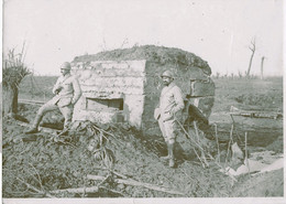 WW1 Guerre 14/18 War * Front Des Flandres , Abri De Mitrailleurs Allemands Enlevé Par Les Français * Photo 17.5x13cm - Weltkrieg 1914-18