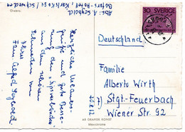 63846 - Schweden - 1962 - 30o. Briefzustellung EF A AnsKte KARLSKOGA -> Westdeutschland - Brieven En Documenten