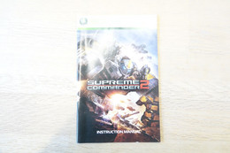 MICROSOFT XBOX 360 : MANUAL : SUPREME COMMANDER 2 - Literatura E Instrucciones