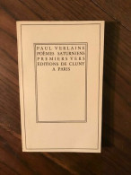 PAUL VERLAINE - POEMES SATURNIENS PREMIERS VERS - Other & Unclassified