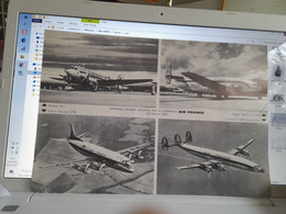 PHOTO  DES APPAREILS  ANCIENS EXPLOITES PAR AIR FRANCE DE 1945 A 1960    TBE - Schnittbilder