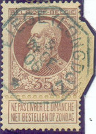 N°77 - 35 Centimes Brun Obl. Télégraphique  De LIEGE (LONGDOZ)  - 20736 - 1905 Barba Grossa