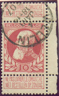 N°74 - 10 Centimes Rouge Obl. Sc  De WELLIN - 20739 - 1905 Barbas Largas