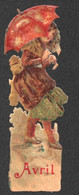 CHROMO DECOUPIS JEUNE FILLE  AVRIL   D1750 - Children