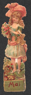 CHROMO DECOUPIS JEUNE FILLE  FLEURS MAI   D1750 - Children