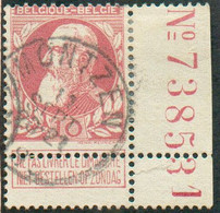 N°74 - 10 Centimes Rouge Bdf Droit Avec Inscription Marginale Obl. Sc  De MONTZEN ​​​​​​​(canton De L'est) - 20745 - 1905 Grosse Barbe