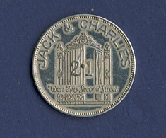 ETATS-UNIS.....NEW YORK...... JETON DE CASINO.....MEDAILLE PUBLICITAIRE POUR JACK ET CHARLIES... - Casino