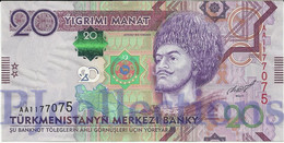 TURKMENISTAN 20 MANAT 2012 PICK 32 UNC PREFIX "AA" - Turkménistan