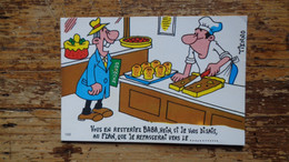 REF 625 : CPSM TIENNO Humour Boulanger Boulangerie Deroche Charenton Baba - Marchands