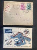 Monaco Recommandée + Carte Maximum Journée Du Timbre 23/06/1946 De Monte Carlo > Le Havre Avec No 260 Et 278 - Storia Postale