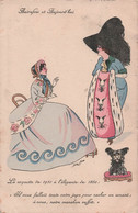 Illustrateur - Xavier Sager - Autrefois Et Aujourd'hui - Coquette De 1910 élégance De 1860  - Carte Postale Ancienne - Sager, Xavier