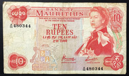 MAURICE  MAURITIUS 10 Rupie 1967 Pick#31c Mb+ Lotto.4378 - Mauricio