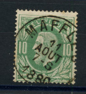 BELGIQUE - COB 30 10C VERT PERCEPTION SIMPLE CERCLE MAFFLES - 1869-1883 Léopold II