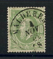 BELGIQUE - COB 30 10C VERT CAD MALDEREN - 1869-1883 Leopold II.