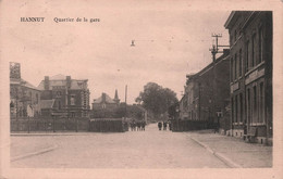 BELGIQUE - Hannut - Quartier De La Gare - Animé - Carte Postale Ancienne - Hannut