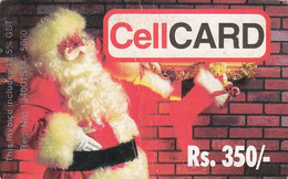 Sri Lanka, Cellcard  350Rps With Text, Santa & Christmas, With Crease, RR - Sri Lanka (Ceylon)