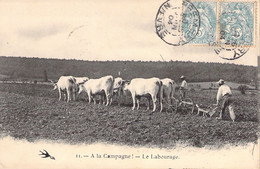 AGRICULTURE - Attelage - A La Campagne - Le Labourage - Boeuf - Carte Postale Ancienne - Spannen