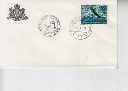 SAN MARINO 1979 - Sassone  1025  Su Lettera  -  Sci Nautico - Water-skiing