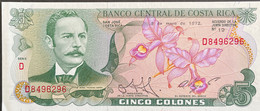 Costa Rica 5 Colones, P-236b (8.5.1972) - AU - Costa Rica