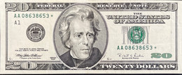 USA 20 Dollars, P-501r (1996) - EF/XF- STAR NOTE - AA Serial Number - Federal Reserve Notes (1928-...)