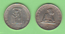 ITALIA 500 Lire 1988 Università BOLOGNA Italy Italie Silver Coin - Commemorative