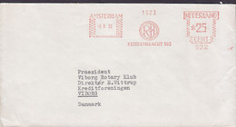 Netherlands 'RH Keizergracht 562 '1523'' AMSTERDAM 1953 Meter Cover Freistempel Brief VIBORG ROTARY KLUB Denmark - Franking Machines (EMA)